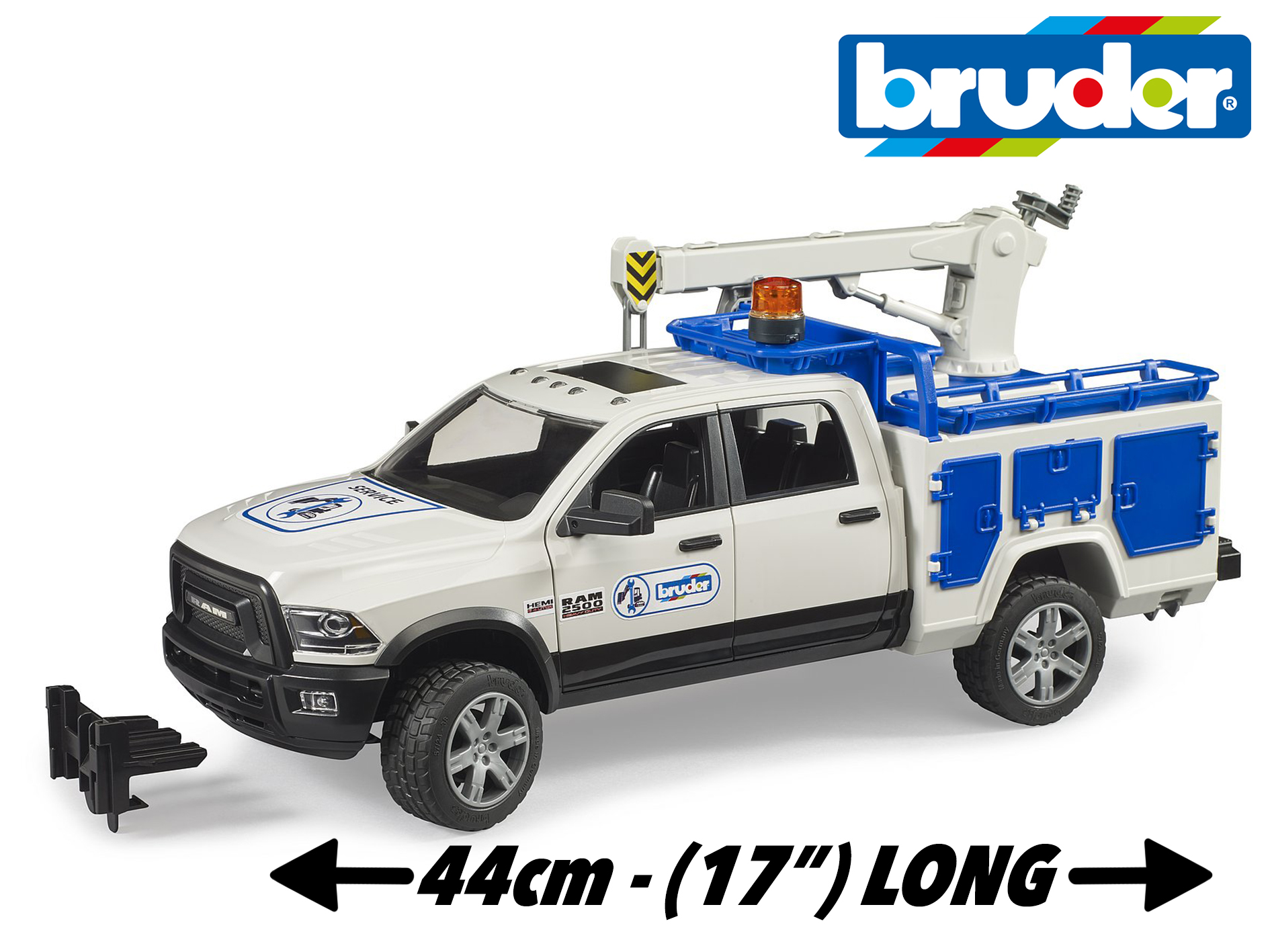 Bruder Toys Dodge Ram Service Truck With Crane & Rotating